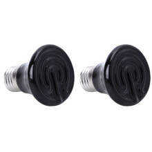 2X Hot 75W E27 Pet Heating Lamp Black Infrared Ceramic Emitter Heat Light Bulb Pet Brooder Reptile Lamp 220-230V