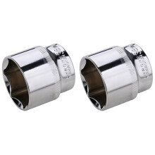 2pcs 36mm Hex Socket Wrench 1/2 Inch Drive Anti-Rust 6 Point Socket Bit for Ratchet Wrench Auto Repair Hand Tools
