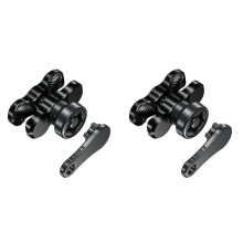 2pcs 6CM Anti-Theft Aluminum Alloy Double Socket Arm Compatible with Mounts  Component Bike Motorcycle Phone Holder
