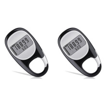 2X 3D Pedometer for Walking Steps and Miles, Portable Step Counter for Walking with Distance
