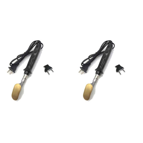 2X Electric Soldering Iron with Plastic Handle Flat Tip for Car Bumper Repair Hand Welding Tools EU Plug
