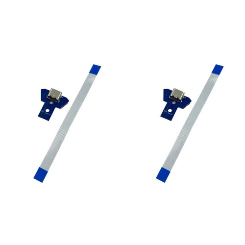 2X DIY Type-C for PS4 JDS-040 050 055 Charging Port Socket Circuit LED Board Replacement for PS4 Slim PRO Controller