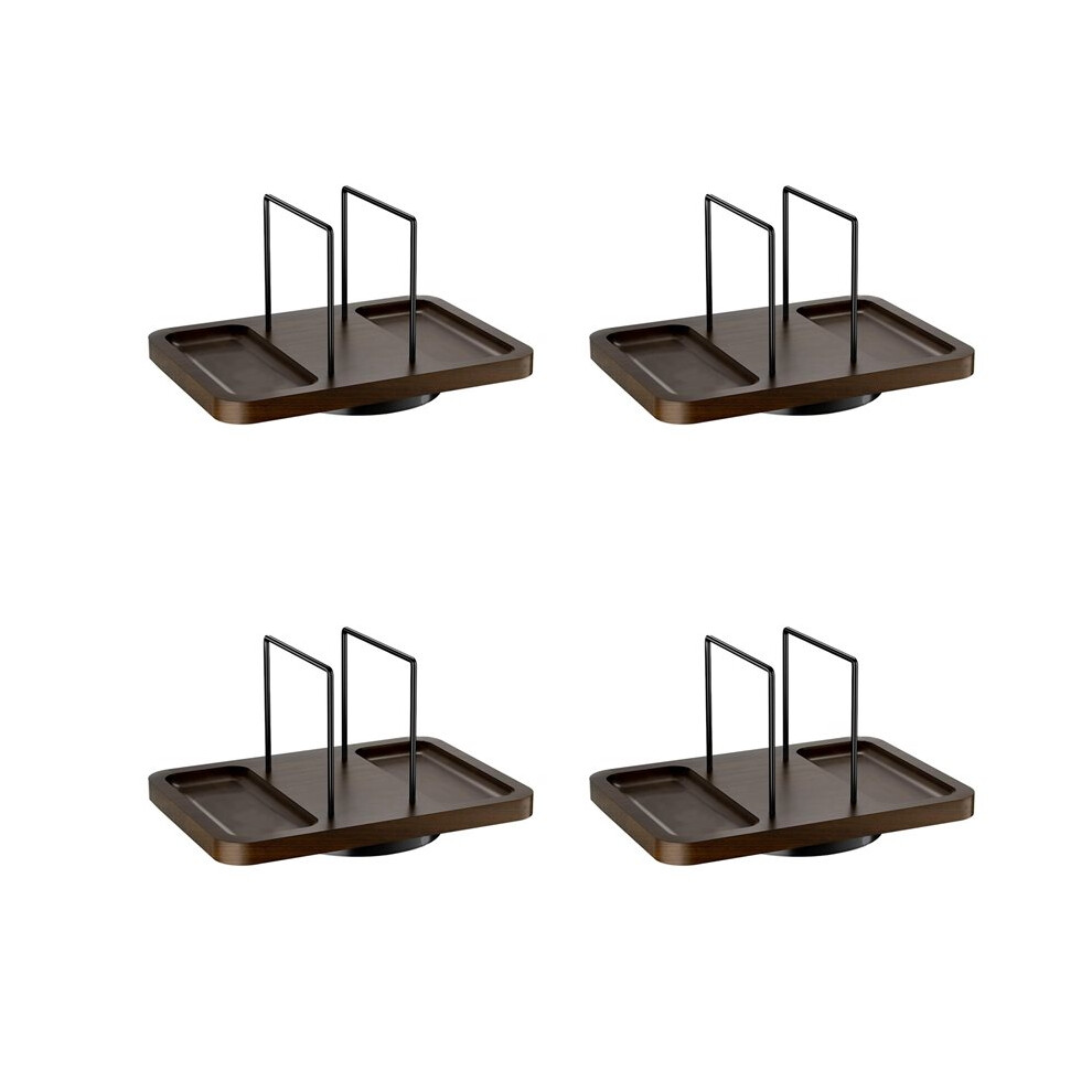 4X Napkin Holder For Table, Rotating Metal Napkin Dispenser With Salt And Pepper Shakers Caddys Standing 6033952762928