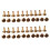 20X Arc Solid Brass Button Stud Screw Nail Screw Back Leather Rivet Belt 12mm 1