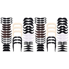 72 Pack Self Adhesive Fake Mustaches Novelty for New Year's Eve Party Supplies