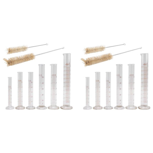 2 Satz Dickes Mess Zylinder Mess Glas Aus Glas mit 4 Bürsten