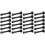 24 Pack Black Spring Door Stops, Flexible Spring  with Low Mounted Black Rubber Bumper Tips 1