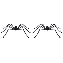2pcs 90cm Black Spider Halloween Decoration Haunted House Prop Indoor Outdoor Decor