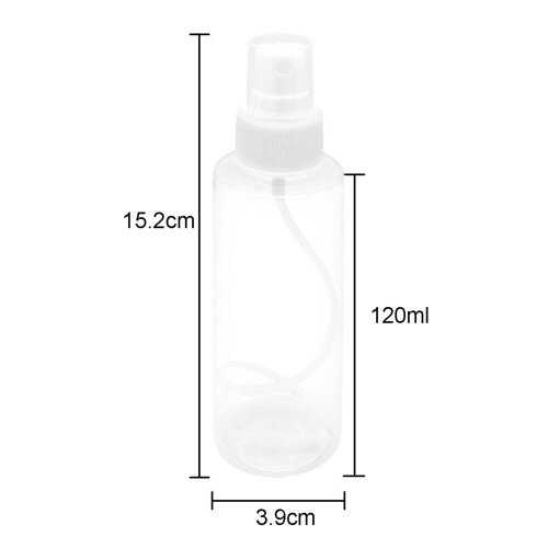 36 Pack Fine Mist Clear Spray Bottles 120 Ml (4 Oz) with Pump Spray Cap, Reusable and Refillable Empty Plastic Bottles