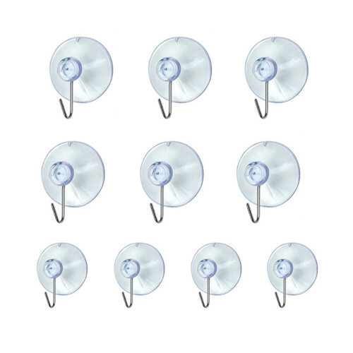 20 Windows Transparent Suction Cup Suction Cup Hook Clothes Jacket Metal Hook 1