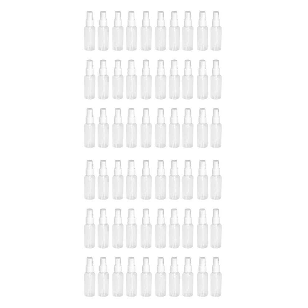 60Pcs Transparent Empty Spray Bottles 50Ml Plastic  Refillable Container Empty Cosmetic Containers
