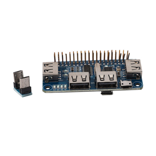 2X 4  USB HUB HAT for Raspberry Pi 3 / 2 / Zero W Extension Board USB to UART for Serial Debugging 1