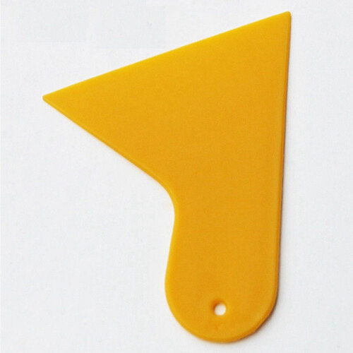 5X Plastic Yellow Auto Car Window Sticker Film Scraper Squeegee Cleaning Tool 10.5X9.5cm 1