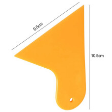 5X Plastic Yellow Auto Car Window Sticker Film Scraper Squeegee Cleaning Tool 10.5X9.5cm