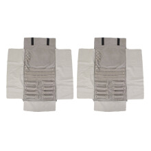 2X Luxury Velvet Jewellery Roll Ring Earrings Bracelet Display Organizer Pouch Grey