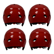 4X Safety Protector Helmet 11 Breathing Holes for Water Sports Kayak Canoe Surf Paddleboard - Red