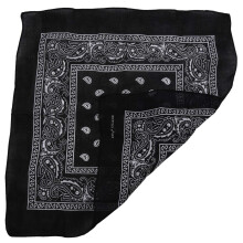 Set of 6 Bandanas Paisley and Woman 57 x 57 cm Black + Red + Navy