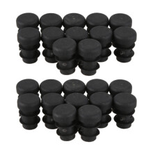 24 Pz Plastica 12mm Tappi per tappi di estremita' Tappi per tubi Tappi per inserti Tondo nero