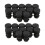 24 Pcs Plastic 12mm Pipe End Blanking Caps Bung Tube Insert Plug Round Black 1
