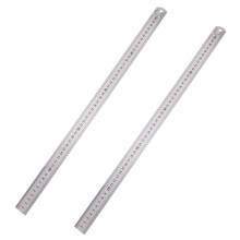 2X Right Stainless Steel Metric Ruler 50 cm Stainless Metric Ruler
