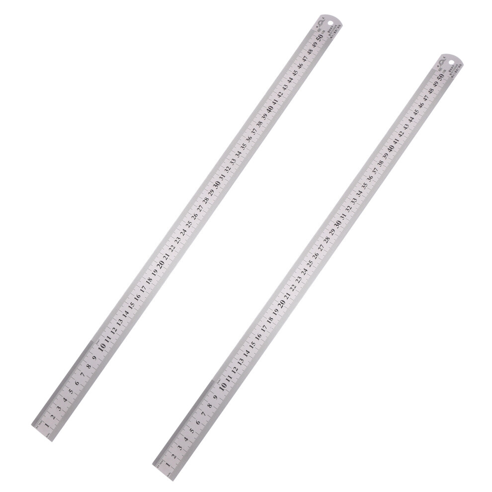 Photos - Electrical Wire & Cable 2X Right Stainless Steel Metric Ruler 50 cm Stainless Metric Ruler