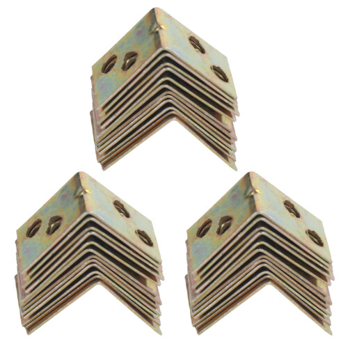 Metal Shelf Support 90 Degree Right Angle Bracket 36pcs Brass Tone