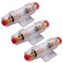 3X Car Stereo 8 Gauge AGU Support Fuse Holder and Fuse 60 Amp Audio Cable