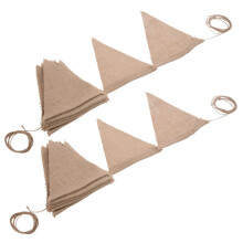 2X 3.7M RúStico Yute Arpillera de Arpillera de Encaje Bunting Shabby Chic Wedding Banner