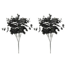 2X 20 Heads Artificial Black Eucalyptus Fake Flower Plant Wedding Party Decoration