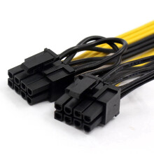 2X EPS CPU 8Pin to 2-Port PCIe 8Pin Dual PCI-E 6+2Pin Y Splitter Miner GPU Card Power Supply Cable