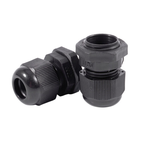 100 x Black Plastic Waterproof Connector PG11 5-10mm Diameter Cable Gland 2