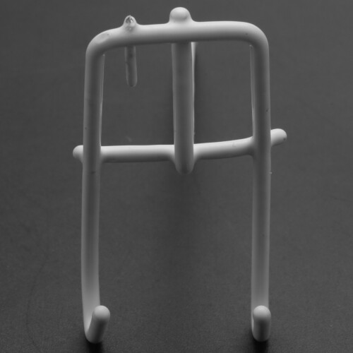 30 Pcs 3.9Inch Long White Metal Store Grid Wall Bracket Display Hooks 2