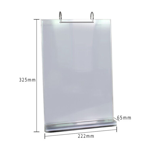 2X A4 Multi-Page Flip Display Card Label Display Stand Detachable Label Business Menu Holder 1