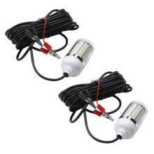 2X 12 V 15 Watt Angeln Licht 108 StüCke 2835 LED Unterwasser Fischen Licht Lockt Fisch Finder Lampe Zieht Garnelen Tintenfisch Krill (Weiß + WeißEs