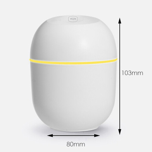 2X Air Humidifier USB Small 220Ml  Portable Cool Mist Diffuser for Bedroom Office Desk Car Aroma Atomizer,White 1