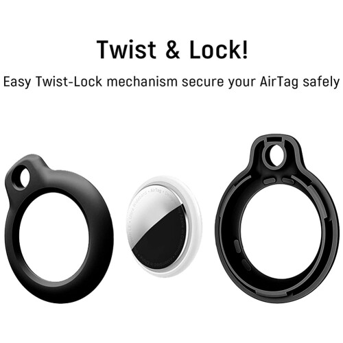 8 Pack PC + Plastic Case Compatible with Protective Cover Accessory for AirTags Case, Air Tag Keychain 1