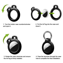 8-Pak PC + Plastik Futerał Kompatybilny z Pokrowcem Ochronnym do Etui AirTags, Brelok Air Tag