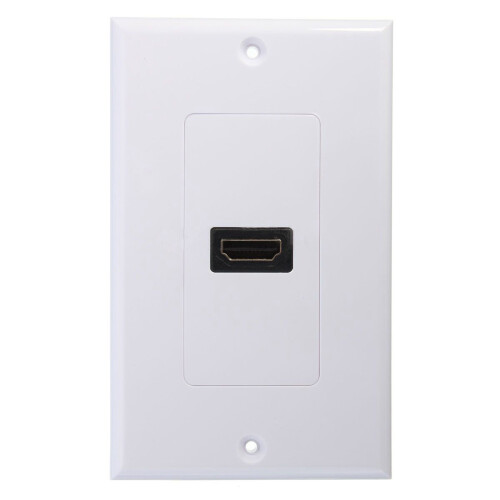 2X 1-Schnittstelle -Wand Frontplatte Panel Abdeckung Koppler Outlet Extender 3D 1080P Weiss 1