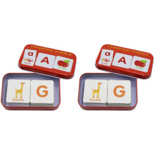 2X Anti-Tear Flash Cards Learning Alphabet Puzzle Cards, Mental Storage Box Alphabet