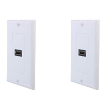 2X Nouveau 1-Port Panneau Mural Couverture CoupleurSortie 3D 1080P Blanc