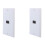 2X 1-Schnittstelle -Wand Frontplatte Panel Abdeckung Koppler Outlet Extender 3D 1080P Weiss 1