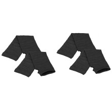 2X Gants TricotÉs Doigts DÉnudÉ Unisexe pour Hommes Femmes Mitaine Doux Chaud Long Hiver Chaud, Noir