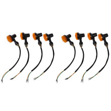 8 Piezas Bombillas Indicadores de Senal de Vuelta de 12V de Ambar de Motocicleta