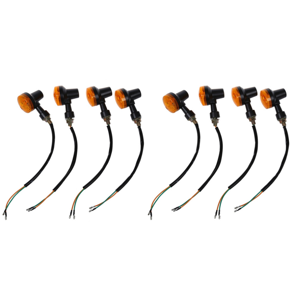 8 Pcs Motorcycle Motorbike Turn Signal Bulb Indicator 12V Amber/Light 4713594920123