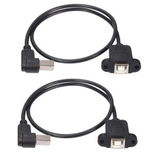 2X USB 2.0 B Stecker Auf USB B Buchse Druckertafelmontage Verlaengerungskabel 50cm