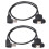2X USB 2.0 B Male to USB B Female Socket Printer Panel Mount Extension Cable 50cm 1