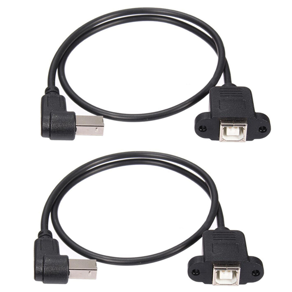 2X Usb 2.0 B Male To Usb B Female Socket Printer Panel Mount Extension Cable 50Cm 6032793078977