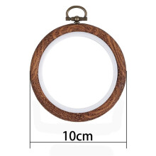 20 Stuks Borduurringen GeïMiteerd Hout Borduurwerk Cirkel Ronde Display Frame Cirkel voor Kunst Ambacht Naaien en Hangen
