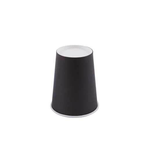 80 Paper Cups (9Oz) - Plain Solid Colours Birthday Party Tableware Catering(Black) 1