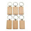 36 Pcs Blank Wooden Key Chain Rectangle Key Chain Tags Wood Keychains Key Ring for DIY 2
